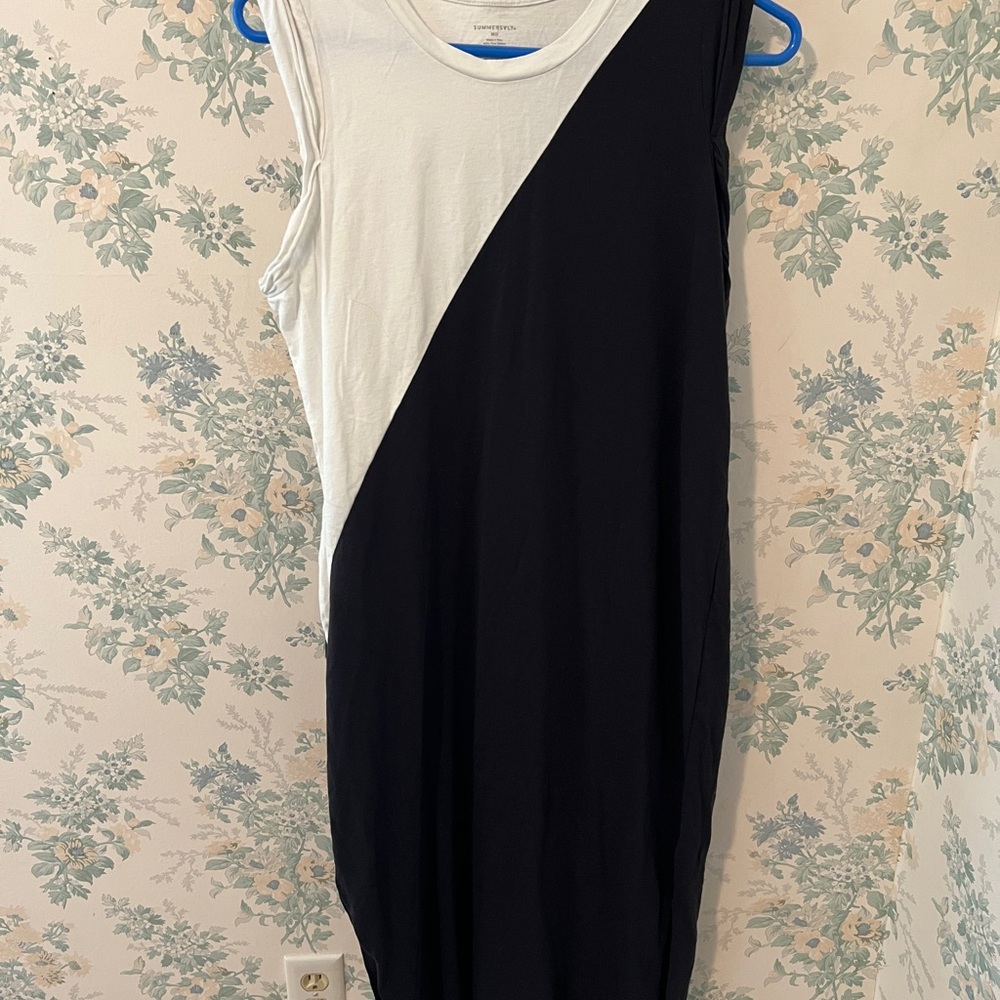 Summersalt Black and White Sleeveless Cover Up